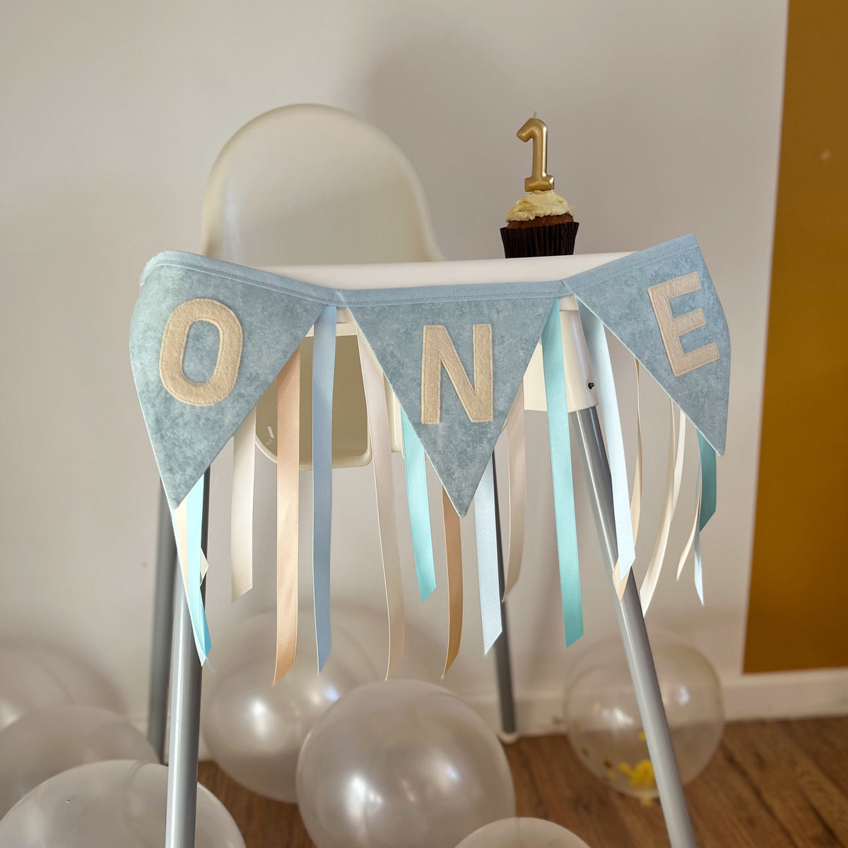 Monkey Boy First Birthday High Chair Banner - Foldable Decoration For Baby's 1st Birthday Party - View #10