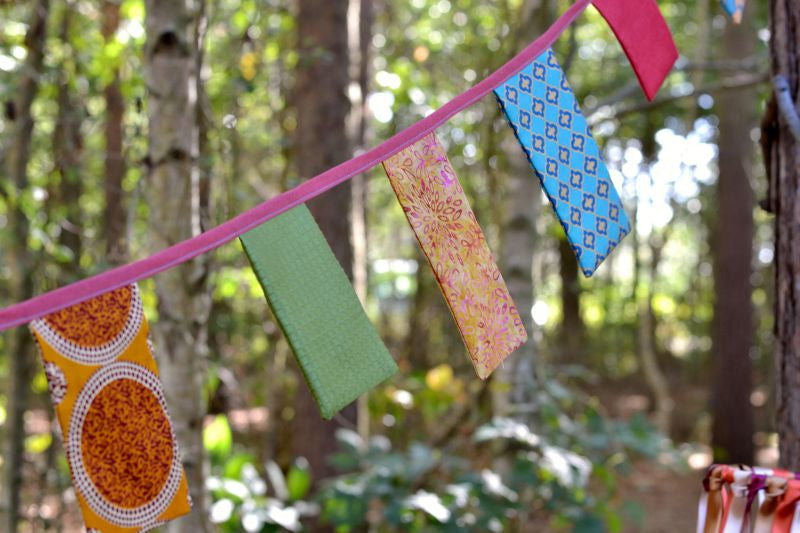 personalised boho square bunting